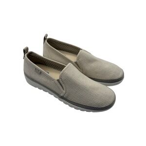 BOBS from Skechers Slip On Shoes Womens 7.5 Beige Excellent Memory Foam Flats